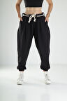 Kemer Detaylı Pileli Jogger Pantolon 3 İplik COC1110