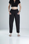 Kadın Siyah Pantolon Double Face Likralı COC1312