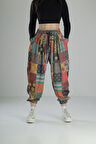 Renkli Desenli Rahat Kesim Bürümcük Jogger Pantolon COC1954