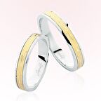 Sarı Beyaz Altın Alyans 7702