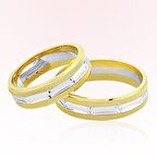 Sarı Beyaz Altın Alyans 7709