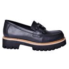 Mammamia D24ya-3165 Kadın Deri Tokalı Casual Ayakkabı Siyah