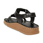 Mammamia D25ys-2440 Kadın Hakiki Deri Comfort Sandalet Siyah