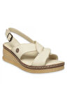 Mammamia D25Ys-2360 Günlük Krem Kadın Sandalet