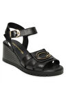 Mammamia D25Ys-2775 Günlük Siyah Kadın Sandalet
