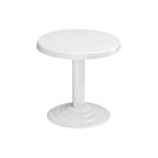 Omnipazar MT-GF401 Beyaz Spark Bahçe Balkon Kısa Sehpa Ø50 Cm