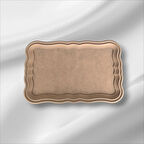 Ahşap boyanabilir küçük dikdörtgen tepsi-sunumluk