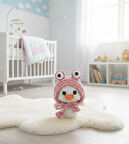 Amigurumi minik kurbağa şapkalı ördek anahtarlık oyuncak hediyelik örme hayvanlar