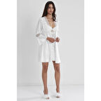 Pierre Cardin 6'lı Kaplı Gecelik Sabahlık Set 6325 Ekru Renk