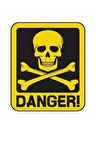 Danger Tehlike Sticker Araba, Motorsiklet, AraçEtiketCam Sticker 19CM