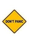 Dont panic sticker Araba, Motorsiklet, AraçEtiketCam Sticker 19CM