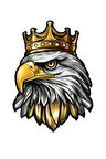 Kral Kartal Sticker Araba, Motorsiklet, AraçEtiket Cam Sticker 19CM