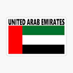 Model2 Birleşik Arap Emirlikleri Bayragı Araba Sticker 19 Cm