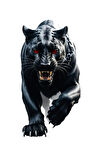 Vahşi Kara Panter Sticker Araba, Motorsiklet, AraçEtiket Cam Sticker 19CM
