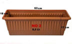Uzun Balkon Saksısı 60x18x17 Cm. Plastik Saksı