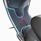 Motosiklet Aksesuar Paspas RKS Azure 50cc 50 Pro ve Altai XLine 50 Pro 50cc 125Pro Uyumlu Su Yeşili Kenar Overloklu