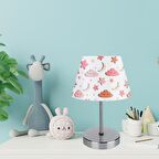 Kuzey Krom Gövdeli Çocuk Odası Abajur Ay Dede Desenli