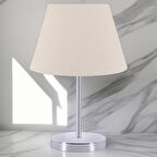 ArtGift Krom Ayak Abajur Krem Kumaş 