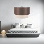 ArtGift Pasta Tekli Sarkıt Avize Koyu Kahve Kumaş Yatak Odası Salon Oturma Odası Hol Aydınlatma