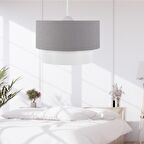 Pasta Tekli Sarkıt Antrasit Renk Yatak Odası Oturma Odası Kumaş Avize 