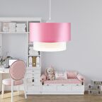 Pasta Tekli Sarkıt Pembe Kumaş Salon Yatak Odası Çocuk Odası Avize