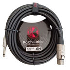 Kirlin MP-482PR-6MT Mikrofon Kablosu 24AWG, XLR F - 1/4'' MONO PLUG