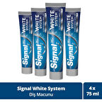 Signal White System Diş Macunu 75 ml x 4 Adet