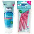 Tepe Daily Diş Macunu 75 ml + Arayüz Fırçası Pembe 0.4 mm 6 lı