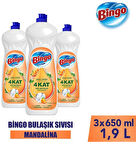 Bingo Elde Bulaşık Deterjanı Mandalina 650 ml x 3 Adet