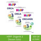 Hipp 3 Organik Devam Sütü 500 gr x 3 Adet