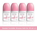 Deotak İnvisible Roll-On Deodorant 35 ml x 4 Adet