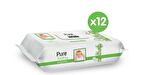 Pure Baby Organik Bambu Özlü Islak Havlu 90 lı x 12 Adet