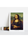 Dekoratif Çerçevesiz Poster Mona Lisa Leonardo Da Vinci