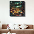 Büyücünün Laboratuvarı - Mistik Şişeler Anime Kanvas Tablo