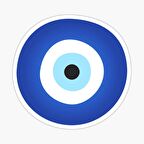 18 CM Nazar Boncuğu Sticker Duvar Etiket Araba Yapıştırma M1