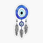 18 CM Nazar Boncuğu Sticker Duvar Etiket Araba Yapıştırma M9