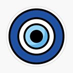 18 CM Nazar Boncuğu Sticker Duvar Etiket Araba Yapıştırma M13