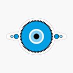 18cm Nazar Boncuğu Sticker Araba Duvar  Yapıştırma Etiket FF24