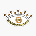 18cm Nazar Boncuğu Sticker Araba Duvar  Yapıştırma Etiket Mf