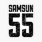 55 SAMSUN Sticker Yapıştırma Oto Etiket 17cm