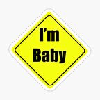 Arabada bebek var Baby On Board Sticker Etiket 19CM md11