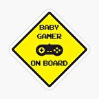 Arabada bebek var Baby On Board Sticker Etiket 19CM md18