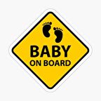 Arabada bebek var Baby On Board Sticker Yapıştırma 19CM md3