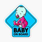 Arabada bebek var Baby On Board Sticker Yapıştırma 19CM md11