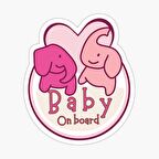 Arabada Bebek Var Sticker oto Yapıştırma Etiket 18cm MD1