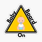 Arabada Bebek Var Sticker oto Yapıştırma Etiket 18cm MD8