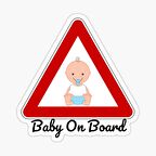 Arabada Bebek Var Sticker oto Yapıştırma Etiket 18cm MD9