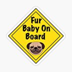 Arabada Köpek Var Araç Sticker Etiket 19CM md11