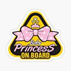 Arabada Prenses Bebek Var Sticker oto Etiket 18cm MD13