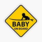 Araçta bebek var Baby On Board Sticker Yapıştırma 19CM md4